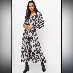 Anthropologie Monochrome Long Sleeve Dress
